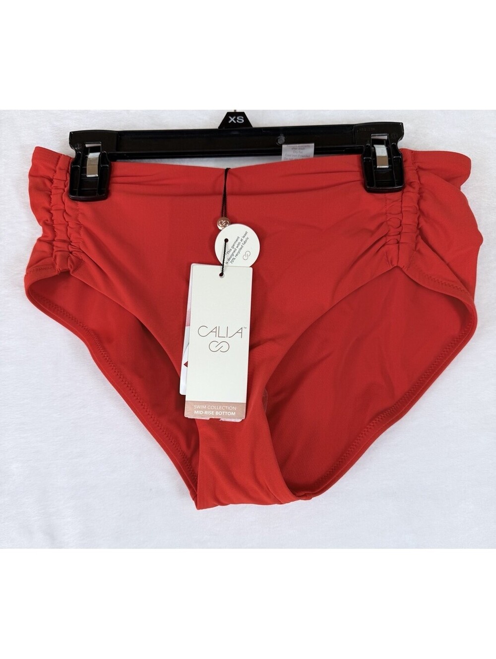 Calia Swim Bikini Bottom XS Red Adjustable Tie Front Womens Swimwear New NWT